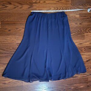 Periwinkle Mesh Overlay Midi skirt